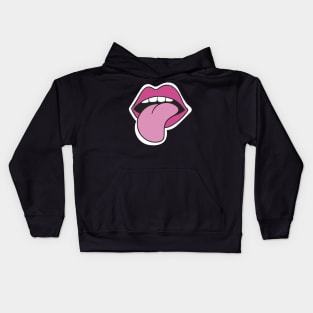 Lips Tongue Teeth Pink Lipstik Lips T-Shir Sticker Rose Modern Gift Kids Hoodie